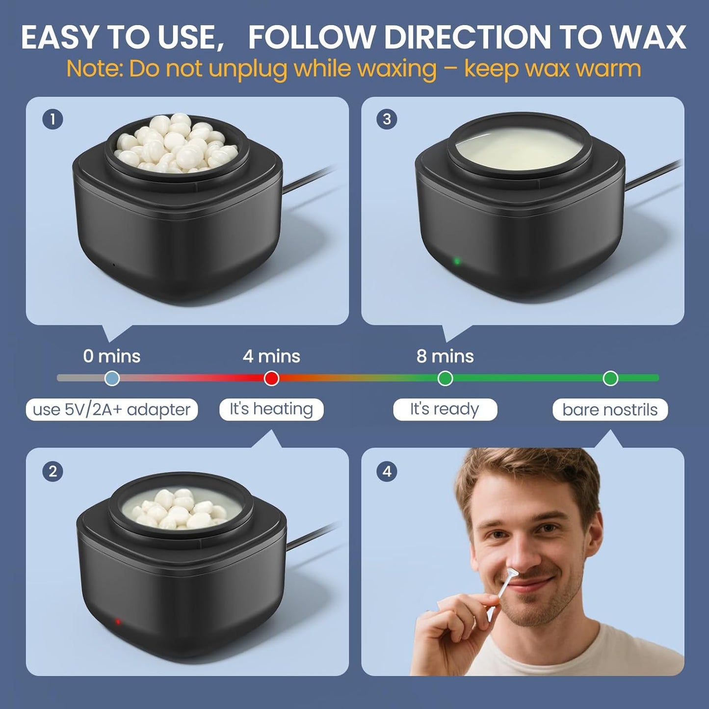 Nose and Ear Hair Remover Wax Kit
