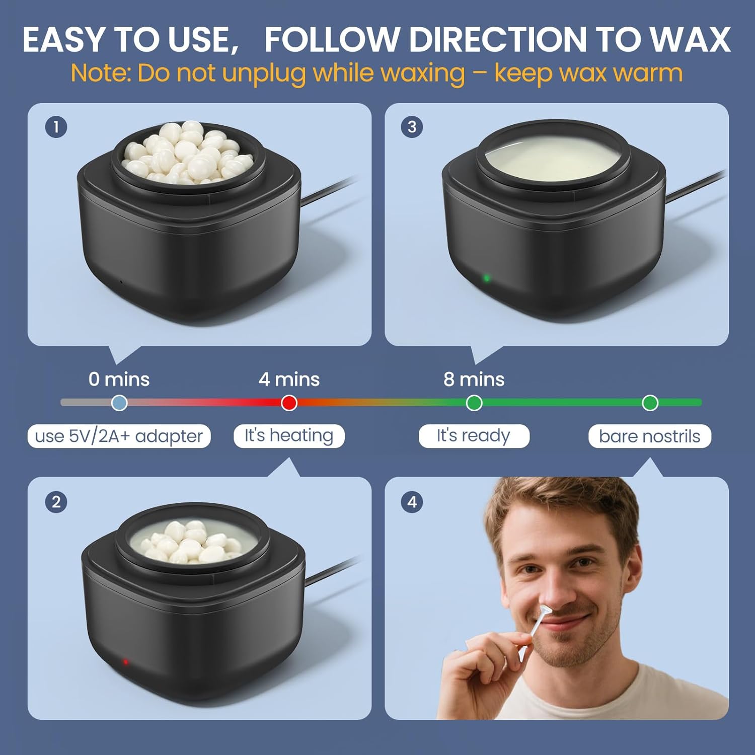 Nose and Ear Hair Remover Wax Kit